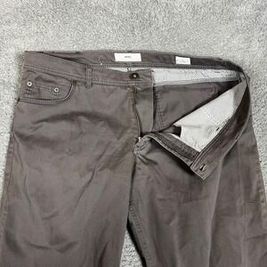 Brax Chino Pants Mens 40x32 Feel Good Cooper Fancy Regular Fit Grey Trousers
